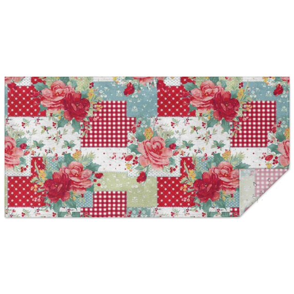 Pioneer Flower Floral Print Pattern Rectangle Tablecloth 60"x120",Waterproof Polyester Rectangle Table Cloth, Wipeable Spillproof Polyester Tablecloth for Dining, Camping, Indoor and Outdoor