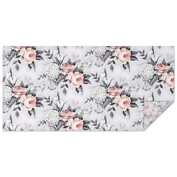 Pioneer Flower Floral Print Pattern Rectangle Tablecloth 60"x120",Waterproof Polyester Rectangle Table Cloth, Wipeable Spillproof Polyester Tablecloth for Dining, Camping, Indoor and Outdoor