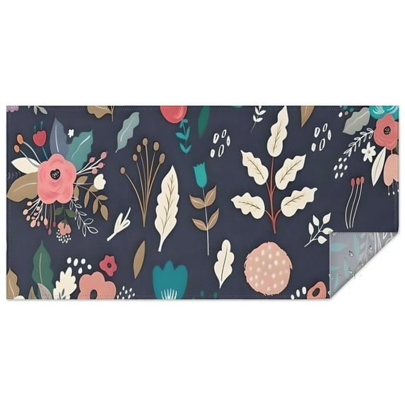 Pioneer Flower Floral Print Pattern Rectangle Tablecloth 60"x120",Waterproof Polyester Rectangle Table Cloth, Wipeable Spillproof Polyester Tablecloth for Dining, Camping, Indoor and Outdoor