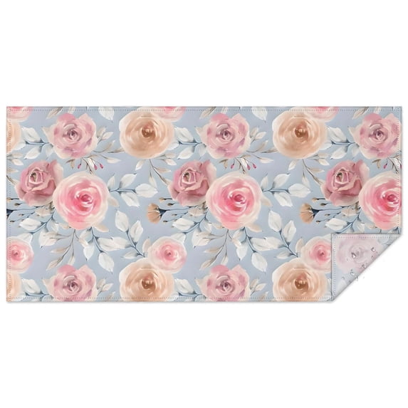 Pioneer Flower Floral Print Pattern Rectangle Tablecloth 60"x120",Waterproof Polyester Rectangle Table Cloth, Wipeable Spillproof Polyester Tablecloth for Dining, Camping, Indoor and Outdoor