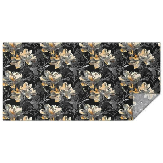 Pioneer Flower Floral Print Pattern Rectangle Tablecloth 60"x120",Waterproof Polyester Rectangle Table Cloth, Wipeable Spillproof Polyester Tablecloth for Dining, Camping, Indoor and Outdoor
