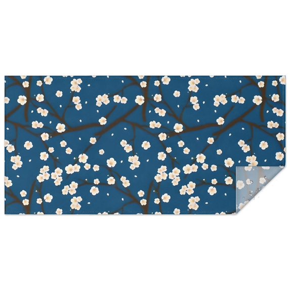 Pioneer Flower Floral Print Pattern Rectangle Tablecloth 60"x120",Waterproof Polyester Rectangle Table Cloth, Wipeable Spillproof Polyester Tablecloth for Dining, Camping, Indoor and Outdoor