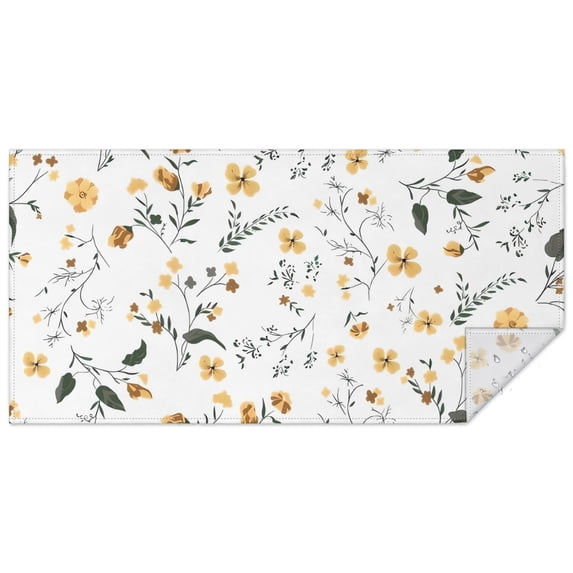 Pioneer Flower Floral Print Pattern Rectangle Tablecloth 60"x120",Waterproof Polyester Rectangle Table Cloth, Wipeable Spillproof Polyester Tablecloth for Dining, Camping, Indoor and Outdoor