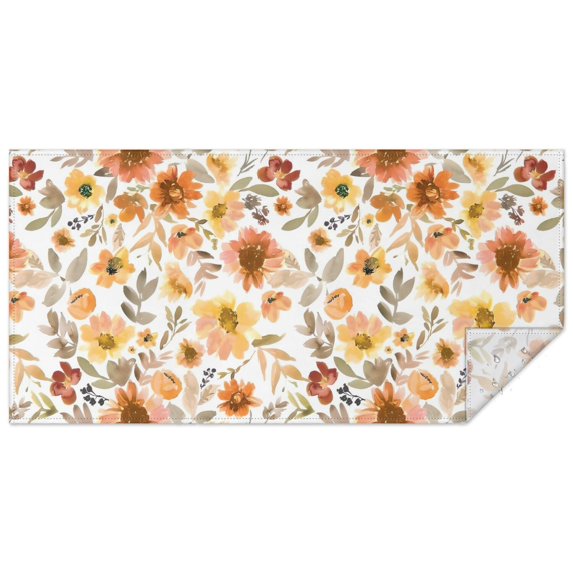 Pioneer Flower Floral Print Pattern Rectangle Tablecloth 60"x120",Waterproof Polyester Rectangle Table Cloth, Wipeable Spillproof Polyester Tablecloth for Dining, Camping, Indoor and Outdoor