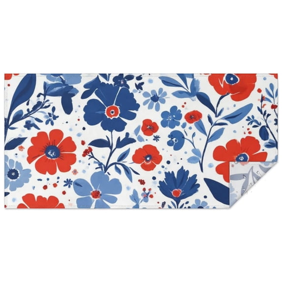 Pioneer Flower Floral Print Pattern Rectangle Tablecloth 60"x120",Waterproof Polyester Rectangle Table Cloth, Wipeable Spillproof Polyester Tablecloth for Dining, Camping, Indoor and Outdoor