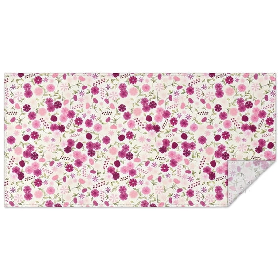 Pioneer Flower Floral Print Pattern Rectangle Tablecloth 60"x120",Waterproof Polyester Rectangle Table Cloth, Wipeable Spillproof Polyester Tablecloth for Dining, Camping, Indoor and Outdoor