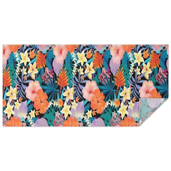 Pioneer Flower Floral Print Pattern Rectangle Tablecloth 60"x120",Waterproof Polyester Rectangle Table Cloth, Wipeable Spillproof Polyester Tablecloth for Dining, Camping, Indoor and Outdoor