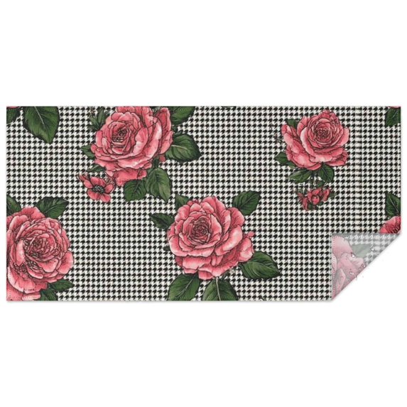 Pioneer Flower Floral Print Pattern Rectangle Tablecloth 60"x120",Waterproof Polyester Rectangle Table Cloth, Wipeable Spillproof Polyester Tablecloth for Dining, Camping, Indoor and Outdoor
