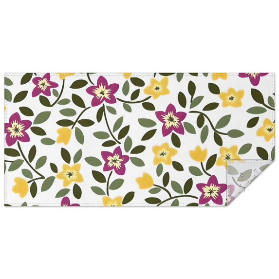 Pioneer Flower Floral Print Pattern Rectangle Tablecloth 60"x120",Waterproof Polyester Rectangle Table Cloth, Wipeable Spillproof Polyester Tablecloth for Dining, Camping, Indoor and Outdoor