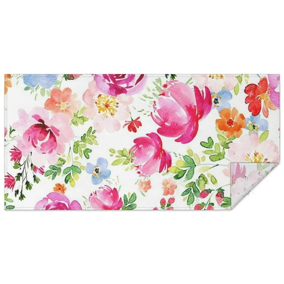 Pioneer Flower Floral Print Pattern Rectangle Tablecloth 60"x120",Waterproof Polyester Rectangle Table Cloth, Wipeable Spillproof Polyester Tablecloth for Dining, Camping, Indoor and Outdoor