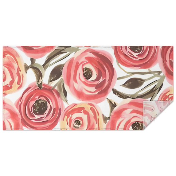 Pioneer Flower Floral Print Pattern Rectangle Tablecloth 60"x120",Waterproof Polyester Rectangle Table Cloth, Wipeable Spillproof Polyester Tablecloth for Dining, Camping, Indoor and Outdoor