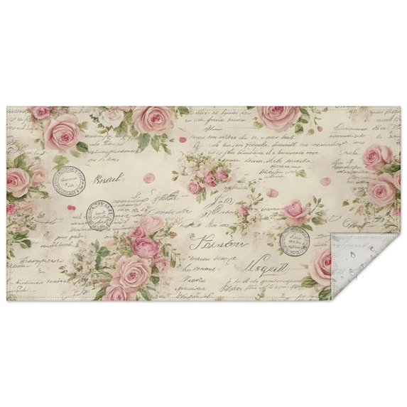 Pioneer Flower Floral Print Pattern Rectangle Tablecloth 60"x120",Waterproof Polyester Rectangle Table Cloth, Wipeable Spillproof Polyester Tablecloth for Dining, Camping, Indoor and Outdoor