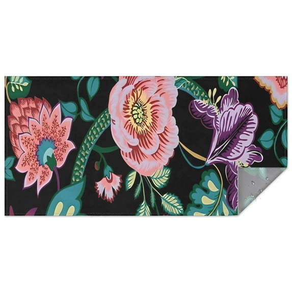 Pioneer Flower Floral Print Pattern Rectangle Tablecloth 60"x120",Waterproof Polyester Rectangle Table Cloth, Wipeable Spillproof Polyester Tablecloth for Dining, Camping, Indoor and Outdoor