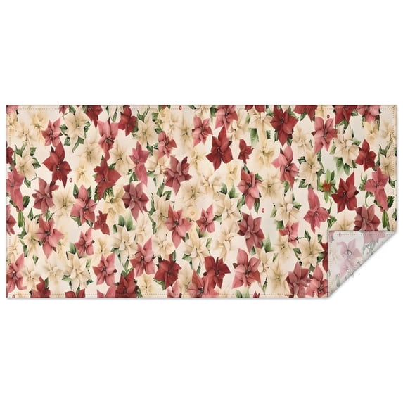 Pioneer Flower Floral Print Pattern Rectangle Tablecloth 60"x120",Waterproof Polyester Rectangle Table Cloth, Wipeable Spillproof Polyester Tablecloth for Dining, Camping, Indoor and Outdoor