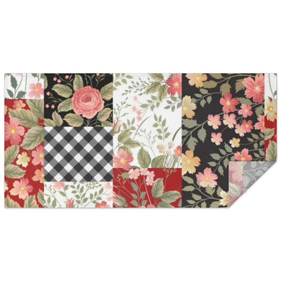Pioneer Flower Floral Print Pattern Rectangle Tablecloth 60"x120",Waterproof Polyester Rectangle Table Cloth, Wipeable Spillproof Polyester Tablecloth for Dining, Camping, Indoor and Outdoor
