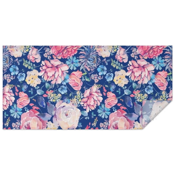 Pioneer Flower Floral Print Pattern Rectangle Tablecloth 60"x120",Waterproof Polyester Rectangle Table Cloth, Wipeable Spillproof Polyester Tablecloth for Dining, Camping, Indoor and Outdoor