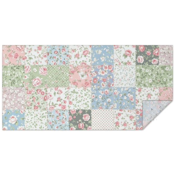 Pioneer Flower Floral Print Pattern Rectangle Tablecloth 60"x120", Waterproof Polyester Table Cloth, Wipeable Spillproof for Dining Camping Indoor Outdoor