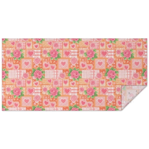 Pioneer Flower Floral Print Pattern Rectangle Tablecloth 60"x120", Waterproof Polyester Table Cloth, Wipeable Spillproof for Dining Camping Indoor Outdoor