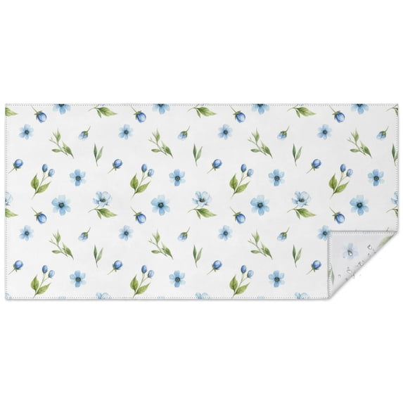 Pioneer Flower Floral Print Pattern Rectangle Tablecloth 60"x120", Waterproof Polyester Table Cloth, Wipeable Spillproof for Dining Camping Indoor Outdoor