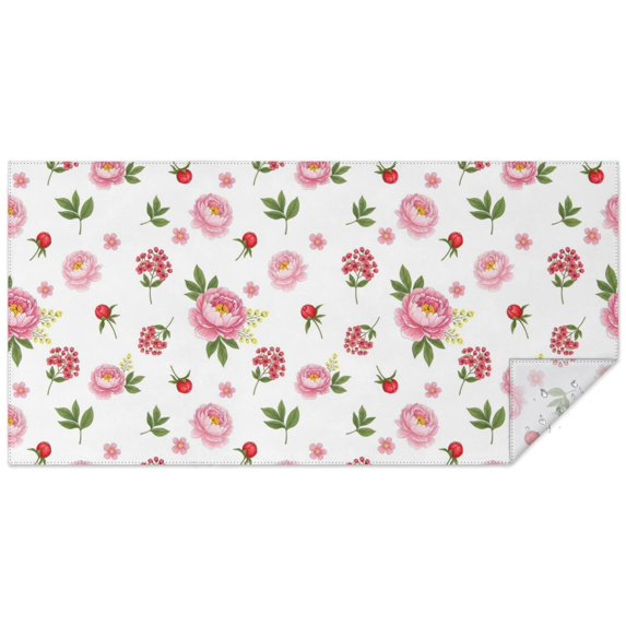 Pioneer Flower Floral Print Pattern Rectangle Tablecloth 60"x120", Waterproof Polyester Table Cloth, Wipeable Spillproof for Dining Camping Indoor Outdoor