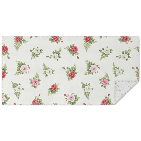 Pioneer Flower Floral Print Pattern Rectangle Tablecloth 60"x120", Waterproof Polyester Table Cloth, Wipeable Spillproof for Dining Camping Indoor Outdoor