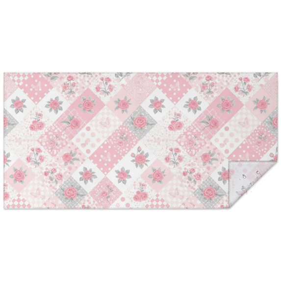 Pioneer Flower Floral Print Pattern Rectangle Tablecloth 60"x120", Waterproof Polyester Table Cloth, Wipeable Spillproof for Dining Camping Indoor Outdoor