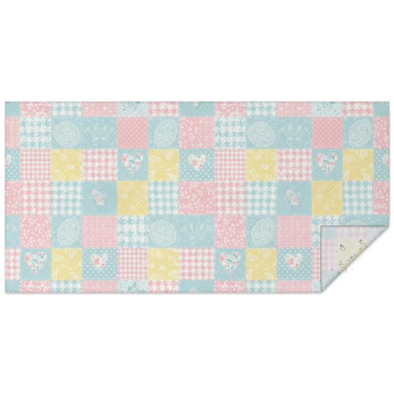 Pioneer Flower Floral Print Pattern Rectangle Tablecloth 60"x120", Waterproof Polyester Table Cloth, Wipeable Spillproof for Dining Camping Indoor Outdoor