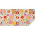 thumbnail image 1 of Pioneer Flower Floral Print Pattern Rectangle Tablecloth 60"x120", Waterproof Polyester Table Cloth, Wipeable Spillproof for Dining Camping Indoor Outdoor, 1 of 6
