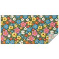 thumbnail image 1 of Pioneer Flower Floral Print Pattern Rectangle Tablecloth 60"x120", Waterproof Polyester Table Cloth, Wipeable Spillproof for Dining Camping Indoor Outdoor, 1 of 6