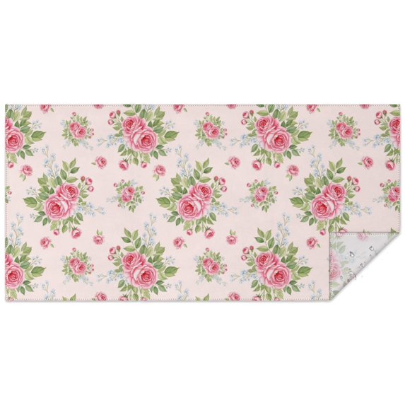 Pioneer Flower Floral Print Pattern Rectangle Tablecloth 60"x120", Waterproof Polyester Table Cloth, Wipeable Spillproof for Dining Camping Indoor Outdoor
