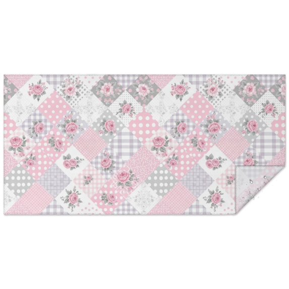 Pioneer Flower Floral Print Pattern Rectangle Tablecloth 60"x120", Waterproof Polyester Table Cloth, Wipeable Spillproof for Dining Camping Indoor Outdoor