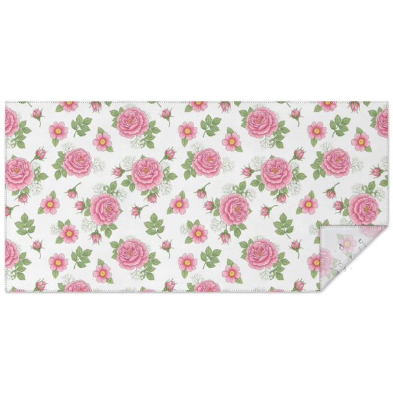 Pioneer Flower Floral Print Pattern Rectangle Tablecloth 60"x120", Waterproof Polyester Table Cloth, Wipeable Spillproof for Dining Camping Indoor Outdoor