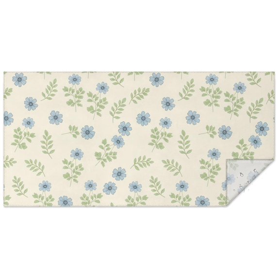 Pioneer Flower Floral Print Pattern Rectangle Tablecloth 60"x120", Waterproof Polyester Table Cloth, Wipeable Spillproof for Dining Camping Indoor Outdoor