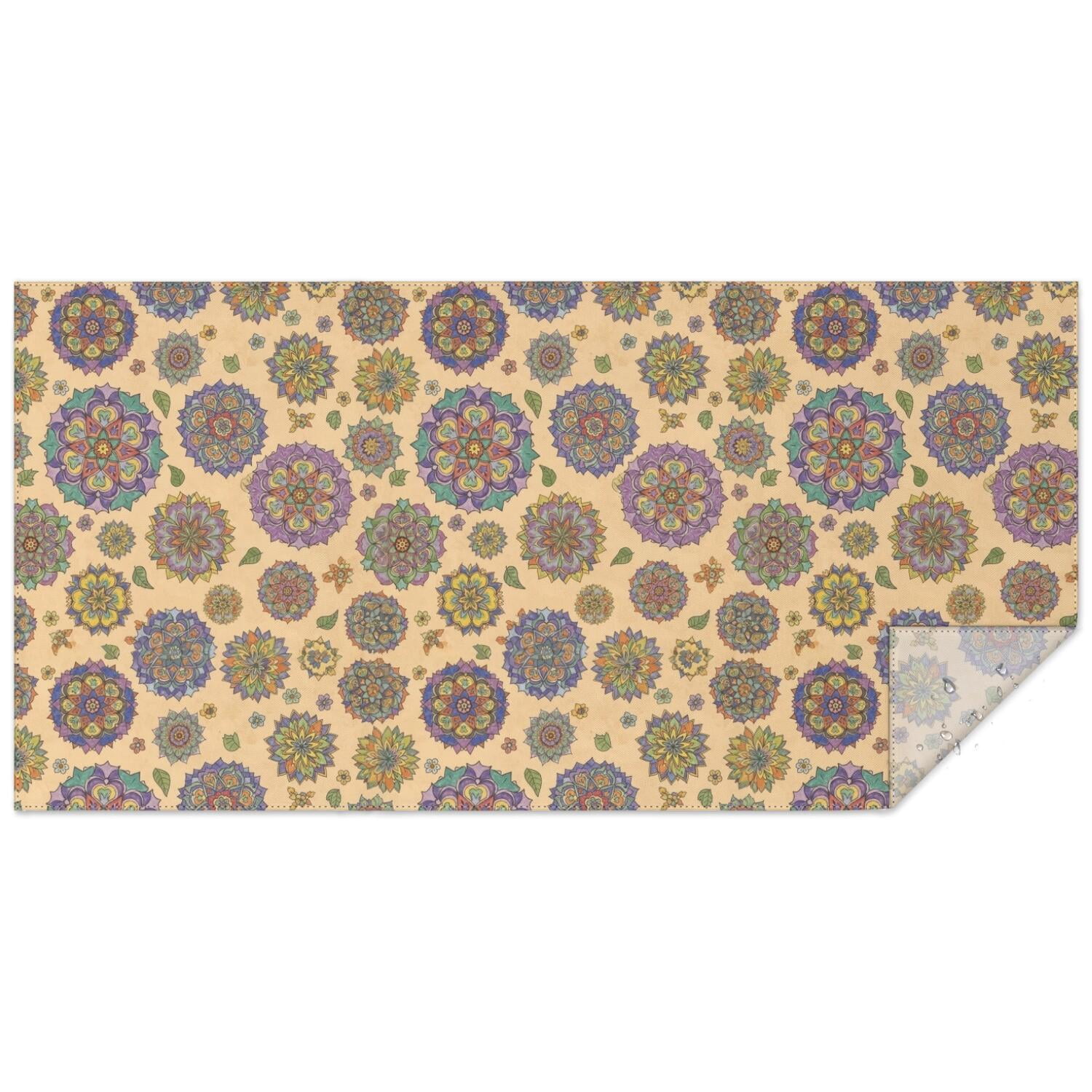 Pioneer Flower Floral Print Pattern Waterproof Tablecloth, Rectangular ...