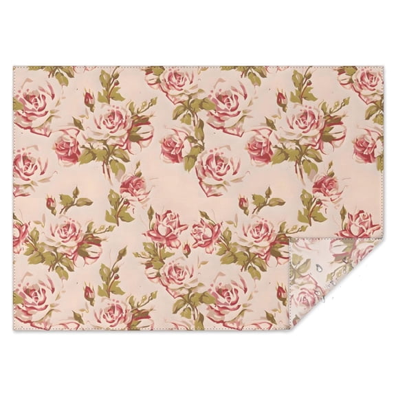 Pioneer Flower Floral Print Pattern Rectangle Tablecloth 60"x84",Waterproof Polyester Rectangle Table Cloth, Wipeable Spillproof Polyester Tablecloth for Dining, Camping, Indoor and Outdoor