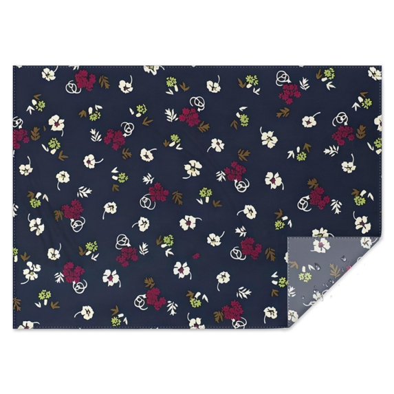 Pioneer Flower Floral Print Pattern Rectangle Tablecloth 60"x84",Waterproof Polyester Rectangle Table Cloth, Wipeable Spillproof Polyester Tablecloth for Dining, Camping, Indoor and Outdoor