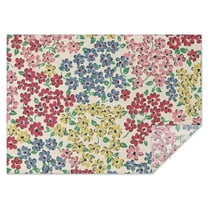 Pioneer Flower Floral Print Pattern Rectangle Tablecloth 60"x84",Waterproof Polyester Rectangle Table Cloth, Wipeable Spillproof Polyester Tablecloth for Dining, Camping, Indoor and Outdoor