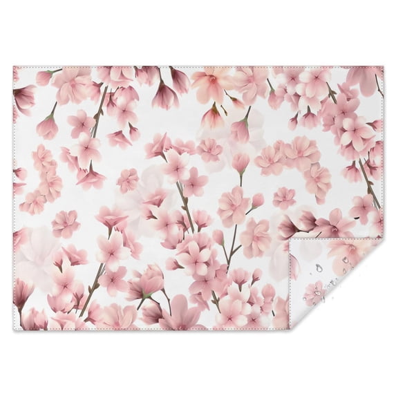Pioneer Flower Floral Print Pattern Rectangle Tablecloth 60"x84",Waterproof Polyester Rectangle Table Cloth, Wipeable Spillproof Polyester Tablecloth for Dining, Camping, Indoor and Outdoor