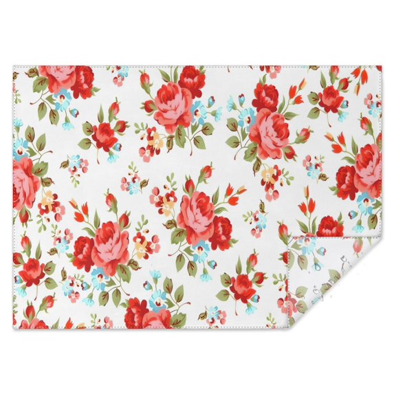 Pioneer Flower Floral Print Pattern Rectangle Tablecloth 60"x84",Waterproof Polyester Rectangle Table Cloth, Wipeable Spillproof Polyester Tablecloth for Dining, Camping, Indoor and Outdoor