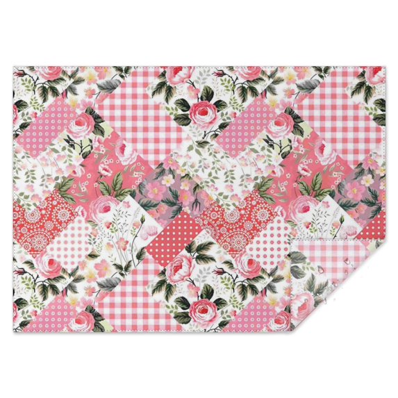 Pioneer Flower Floral Print Pattern Rectangle Tablecloth 60"x84",Waterproof Polyester Rectangle Table Cloth, Wipeable Spillproof Polyester Tablecloth for Dining, Camping, Indoor and Outdoor