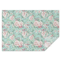 Pioneer Flower Floral Print Pattern Rectangle Tablecloth 60"x84",Waterproof Polyester Rectangle Table Cloth, Wipeable Spillproof Polyester Tablecloth for Dining, Camping, Indoor and Outdoor