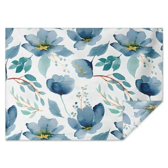 Pioneer Flower Floral Print Pattern Rectangle Tablecloth 60"x84",Waterproof Polyester Rectangle Table Cloth, Wipeable Spillproof Polyester Tablecloth for Dining, Camping, Indoor and Outdoor