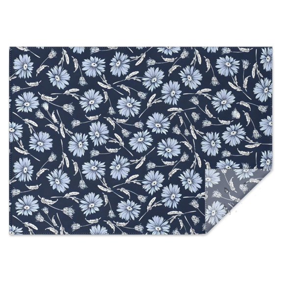 Pioneer Flower Floral Print Pattern Rectangle Tablecloth 60"x84",Waterproof Polyester Rectangle Table Cloth, Wipeable Spillproof Polyester Tablecloth for Dining, Camping, Indoor and Outdoor