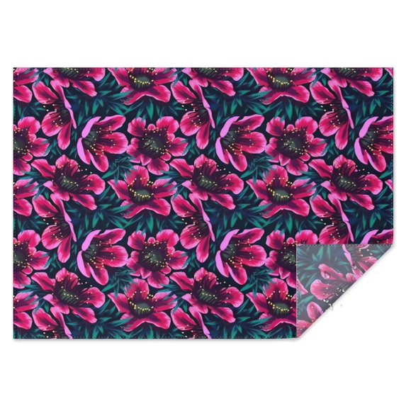 Pioneer Flower Floral Print Pattern Rectangle Tablecloth 60"x84",Waterproof Polyester Rectangle Table Cloth, Wipeable Spillproof Polyester Tablecloth for Dining, Camping, Indoor and Outdoor