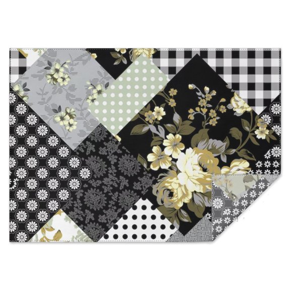 Pioneer Flower Floral Print Pattern Rectangle Tablecloth 60"x84",Waterproof Polyester Rectangle Table Cloth, Wipeable Spillproof Polyester Tablecloth for Dining, Camping, Indoor and Outdoor