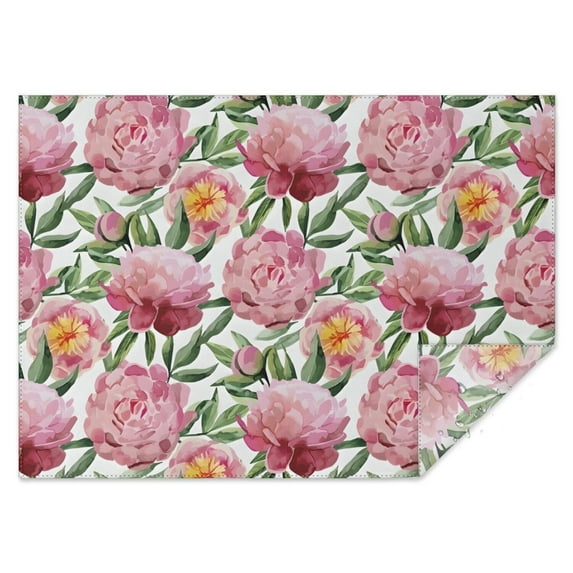 Pioneer Flower Floral Print Pattern Rectangle Tablecloth 60"x84",Waterproof Polyester Rectangle Table Cloth, Wipeable Spillproof Polyester Tablecloth for Dining, Camping, Indoor and Outdoor
