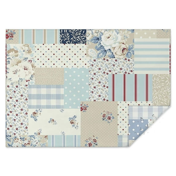 Pioneer Flower Floral Print Pattern Rectangle Tablecloth 60"x84",Waterproof Polyester Rectangle Table Cloth, Wipeable Spillproof Polyester Tablecloth for Dining, Camping, Indoor and Outdoor