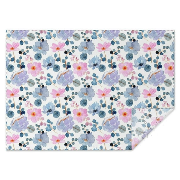 Pioneer Flower Floral Print Pattern Rectangle Tablecloth 60"x84",Waterproof Polyester Rectangle Table Cloth, Wipeable Spillproof Polyester Tablecloth for Dining, Camping, Indoor and Outdoor