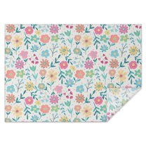 Pioneer Flower Floral Print Pattern Rectangle Tablecloth 60"x84",Waterproof Polyester Rectangle Table Cloth, Wipeable Spillproof Polyester Tablecloth for Dining, Camping, Indoor and Outdoor