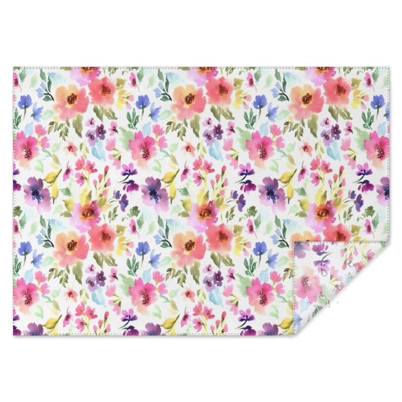 Pioneer Flower Floral Print Pattern Rectangle Tablecloth 60"x84",Waterproof Polyester Rectangle Table Cloth, Wipeable Spillproof Polyester Tablecloth for Dining, Camping, Indoor and Outdoor